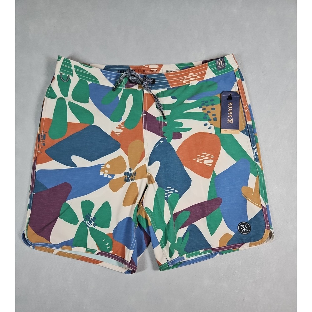 Roark Mens Multicolor Chiller 7" Board Shorts Size 32 NWT